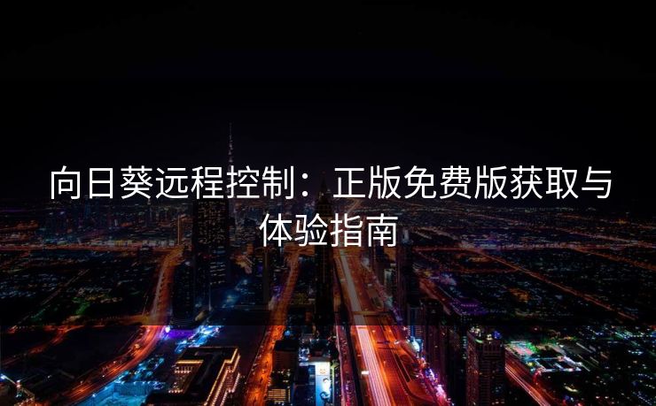 向日葵远程控制：正版免费版获取与体验指南