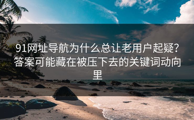 91网址导航为什么总让老用户起疑?答案可能藏在被压下去的关键词动向里 91网址导航为什么总让老用户起疑?答案可能藏在被压下去的关键词动向里