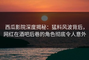 西瓜影院深度揭秘：猛料风波背后，网红在酒吧后巷的角色彻底令人意外